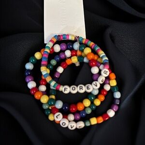 Forever 21 multicolor Bead stretch bracelets